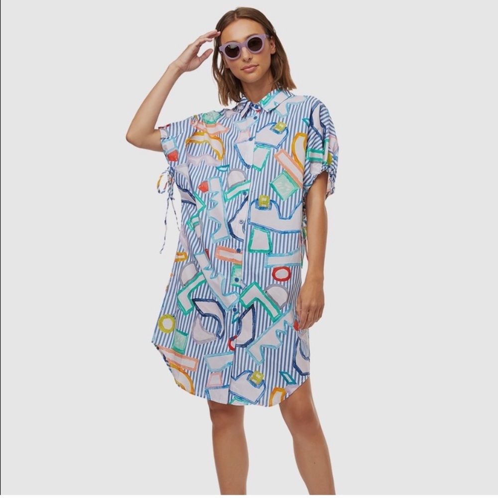 Gorman x Julia Flanagan Topsy Turvy shirt dress, size AU12 (US 8)